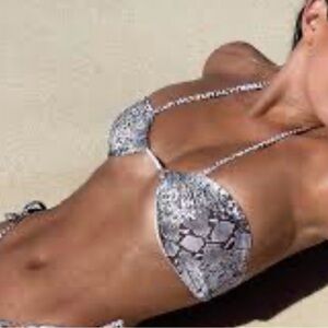 Monday Swimwear snake print bikini. Size medium